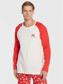 Κουπόνι 👏 Brave Soul Άνδρες Πιτζάμες Σετ Πιτζάμα MLWS-149SANTA Κόκκινο Regular Fit 🎉