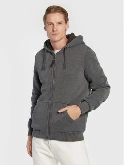 Ολοκαίνουργιο 🎉 Brave Soul Άνδρες Μπλούζες Με Κουκούλα Μπλούζα MSS-319ZONEC Γκρι Regular Fit 🥰