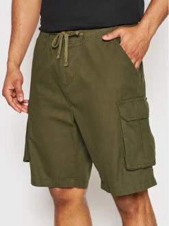 Flash Sale 😍 Brave Soul Άνδρες Υφασμάτινα Σορτς Σορτς υφασμάτινο MSRT-ISLANDPKC Πράσινο Regular Fit 🌟