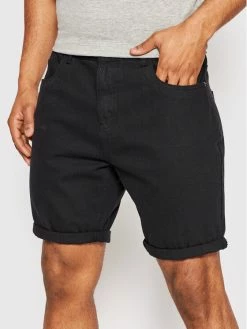 Προϋπολογισμός 👏 Brave Soul Άνδρες Τζιν Σορτς Τζιν σορτσάκια MSRT-UGANDA Μαύρο Skinny Fit 👍