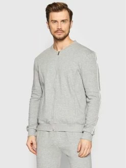 Το φθηνότερο 🎉 Brave Soul Άνδρες Μπλούζες Με Φερμουάρ Μπλούζα MSS-69PONCHO Γκρι Regular Fit 🔥