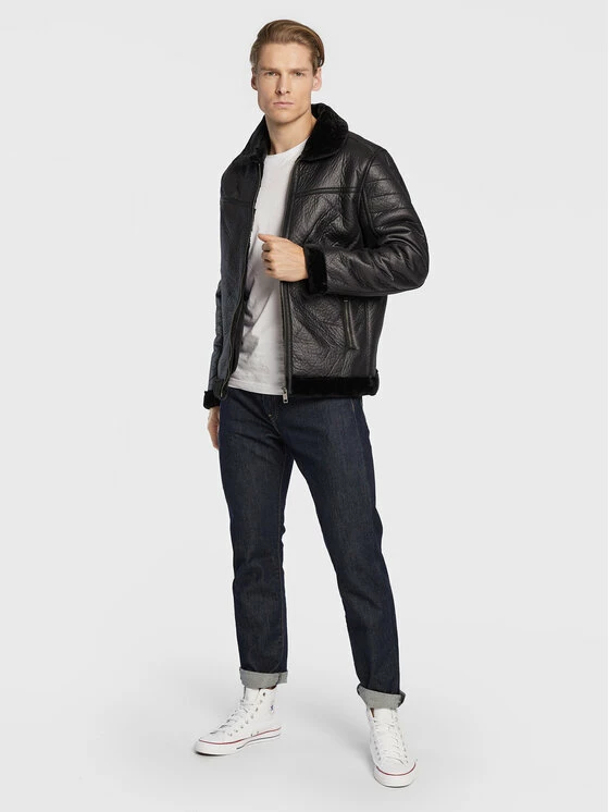 Φτηνός 👏 Brave Soul Άνδρες Δερμάτινα Μπουφάν Μπουφάν από απομίμηση δέρματος MJK-OUT Μαύρο Regular Fit 👍 4 Φτηνός 👏 Brave Soul Άνδρες Δερμάτινα Μπουφάν Μπουφάν από απομίμηση δέρματος MJK-OUT Μαύρο Regular Fit 👍 - Image 2