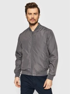 Καλύτερη πώληση 😉 Brave Soul Άνδρες Μπουφάν Bomber Μπόμπερ μπουφάν MJK-SANJAY Γκρι Regular Fit 🧨