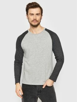 Πολύ καλή προσφορά 😉 Brave Soul Άνδρες Μακρυμάνικα Longsleeve MLT-69OSBOURNEI Γκρι Regular Fit ✔️