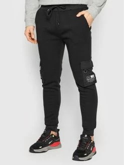 Κουπόνι ✔️ Brave Soul Άνδρες Παντελόνια Φόρμας Παντελόνι φόρμας MJB-516CHELSEA Μαύρο Slim Fit 🎁