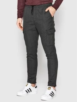 Ολοκαίνουργιο 🔔 Brave Soul Άνδρες Υφασμάτινα Παντελόνια Παντελόνι υφασμάτινο MTR-BARTON Γκρι Regular Fit ✨