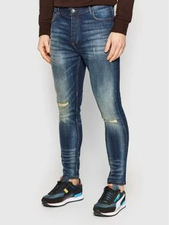 Η καλύτερη συμφωνία ✨ Brave Soul Άνδρες Τζιν MJN-OLIVER Σκούρο μπλε Skinny Fit 👏