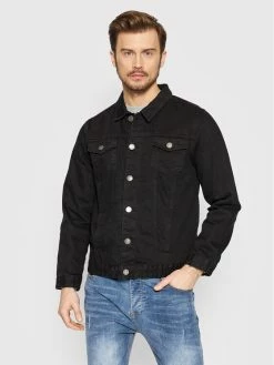 Ολοκαίνουργιο 🎉 Brave Soul Άνδρες Τζιν Μπουφάν Τζιν μπουφάν MJK-FIELDING Μαύρο Regular Fit ⌛