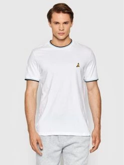 Flash Sale 🎉 Brave Soul Άνδρες T-shirts T-Shirt MTS-149FEDERERD Λευκό Regular Fit 🎁