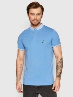 Ολοκαίνουργιο ✨ Brave Soul Άνδρες Μπλούζες Polo Polo MTS-69GLOVER Μπλε Regular Fit 👍
