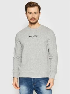 Κουπόνι ⭐ Brave Soul Άνδρες Μπλούζες Χωρίς Φερμουάρ Μπλούζα MSS-69TOWN Γκρι Regular Fit 🎁