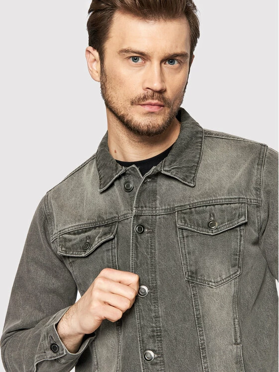 Νέος ⌛ Brave Soul Άνδρες Τζιν Μπουφάν Τζιν μπουφάν MJK-FIELDING Γκρι Regular Fit 🛒 6 Νέος ⌛ Brave Soul Άνδρες Τζιν Μπουφάν Τζιν μπουφάν MJK-FIELDING Γκρι Regular Fit 🛒 - Image 4