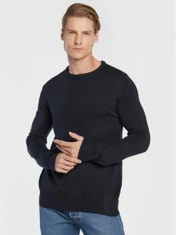 Νέος 👍 Brave Soul Άνδρες Πουλόβερ MK-279PARSEC5 Σκούρο μπλε Regular Fit 🥰