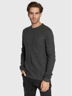 Αγορά ✨ Brave Soul Άνδρες Πουλόβερ MK-162SLOVAKU Πράσινο Regular Fit 😀