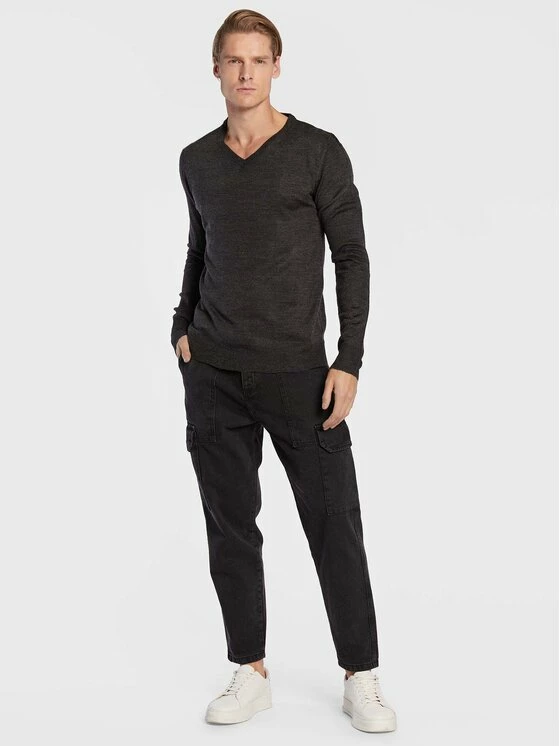 Best Pirce 🥰 Brave Soul Άνδρες Πουλόβερ MK-279QUAZARC Γκρι Regular Fit 🧨 4 Best Pirce 🥰 Brave Soul Άνδρες Πουλόβερ MK-279QUAZARC Γκρι Regular Fit 🧨 - Image 2