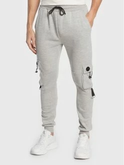 Εξοδος 😍 Brave Soul Άνδρες Παντελόνια Φόρμας Παντελόνι φόρμας MJB-614MAXTA Γκρι Slim Fit 🎁