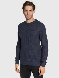 Εξοδος 😉 Brave Soul Άνδρες Πουλόβερ MK-162SLOVAKU Μπλε Regular Fit 🥰