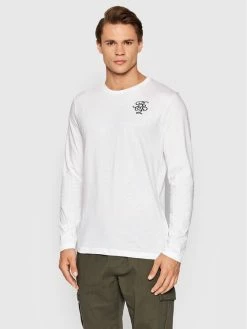 Προώθηση 🤩 Brave Soul Άνδρες Μακρυμάνικα Longsleeve MLT-69MANNI Λευκό Regular Fit ❤️