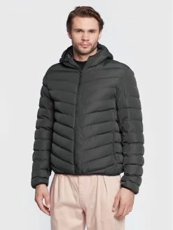 Ολοκαίνουργιο ⭐ Brave Soul Άνδρες Πουπουλένια Μπουφάν Μπουφάν πουπουλένιο MJK-GRANT Πράσινο Regular Fit 😀