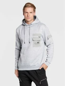 Πολύ καλή προσφορά 💯 Brave Soul Άνδρες Μπλούζες Χωρίς Φερμουάρ Μπλούζα MSS-516CHELSEA Γκρι Regular Fit 👏