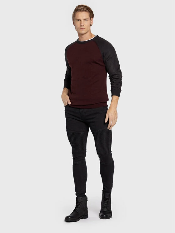 Ολοκαίνουργιο 🔥 Brave Soul Άνδρες Πουλόβερ MK-23DELEUZEB Μπορντό Regular Fit ❤️ 4 Ολοκαίνουργιο 🔥 Brave Soul Άνδρες Πουλόβερ MK-23DELEUZEB Μπορντό Regular Fit ❤️ - Image 2