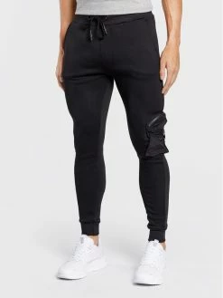 Εξοδος ⌛ Brave Soul Άνδρες Παντελόνια Φόρμας Παντελόνι φόρμας MJB-516HOUDINI Μαύρο Slim Fit 🔔