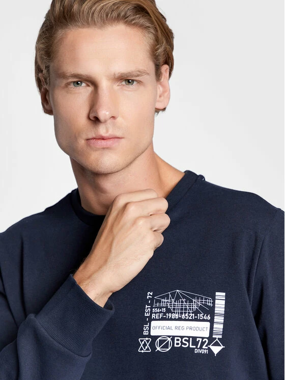 Συμφωνίες 🛒 Brave Soul Άνδρες Μπλούζες Χωρίς Φερμουάρ Μπλούζα MSS-69SAMWELL Σκούρο μπλε Regular Fit 💯 6 Συμφωνίες 🛒 Brave Soul Άνδρες Μπλούζες Χωρίς Φερμουάρ Μπλούζα MSS-69SAMWELL Σκούρο μπλε Regular Fit 💯 - Image 4