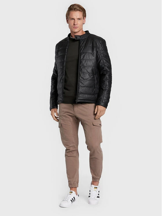 Φτηνός 👍 Brave Soul Άνδρες Δερμάτινα Μπουφάν Μπουφάν από απομίμηση δέρματος MJK-JURGEN Μαύρο Regular Fit 🎉 4 Φτηνός 👍 Brave Soul Άνδρες Δερμάτινα Μπουφάν Μπουφάν από απομίμηση δέρματος MJK-JURGEN Μαύρο Regular Fit 🎉 - Image 2