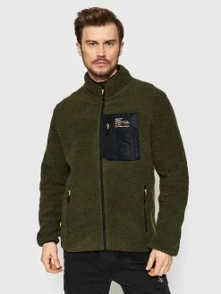 ΧΟΝΔΡΙΚΟ ΕΜΠΟΡΙΟ 👏 Brave Soul Άνδρες Μπλούζες Fleece Fleece MSS-580LITHIUM Πράσινο Regular Fit 🧨