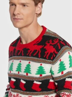 Εξοδος ✔️ Brave Soul Άνδρες Πουλόβερ MK-248FAIRISLE Κόκκινο Regular Fit ⭐ -Brave Soul Εκπτώσεις unnamed file 8