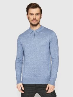 Η καλύτερη συμφωνία 😀 Brave Soul Άνδρες Πουλόβερ MK-273PERU Μπλε Regular Fit 💯