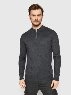 Φτηνός 😀 Brave Soul Άνδρες Πουλόβερ MK-273PERU Γκρι Regular Fit ⌛