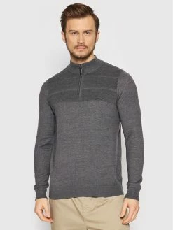 Η καλύτερη συμφωνία ✔️ Brave Soul Άνδρες Πουλόβερ MK-36MERRETT Γκρι Regular Fit 🌟