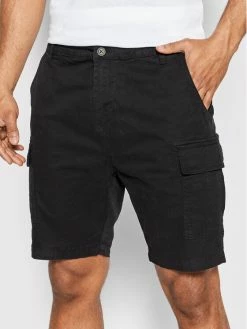 Κουπόνι 😍 Brave Soul Άνδρες Υφασμάτινα Σορτς Σορτς υφασμάτινο MSRT-DENVERPKC Μαύρο Regular Fit 🎁